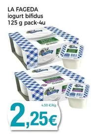 Oferta de La Fageda - Iogurt Bifidus por 2,25€ en Supermercats Jespac