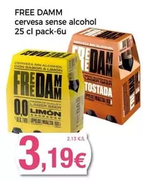 Oferta de Free Damm - Cervesa Sense Alcohol por 3,19€ en Supermercats Jespac