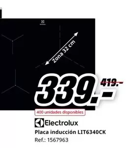 Oferta de Electrolux - Placa Inducción LIT6340CK por 339€ en MediaMarkt