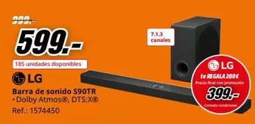 Oferta de LG - Barra De Sonido S90tr por 599€ en MediaMarkt