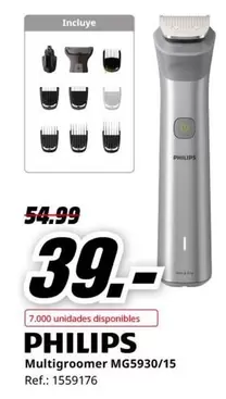 Oferta de Philips - Multigroomer MG5930/15 por 39€ en MediaMarkt