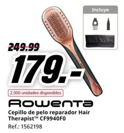 Oferta de Rowenta - Cepillo De Pelo Reparador Hair TherapistTM Cf9940f0 por 179€ en MediaMarkt