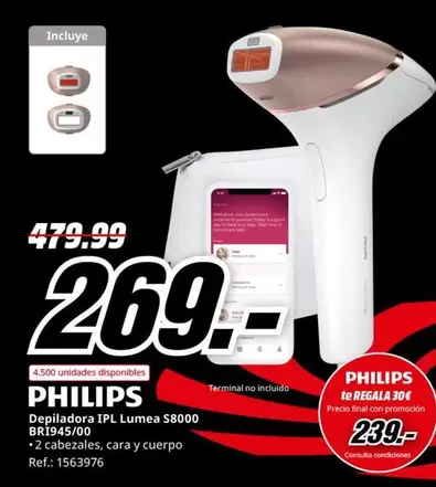 Oferta de Philips - Depiladora Ppl Lumea por 269€ en MediaMarkt