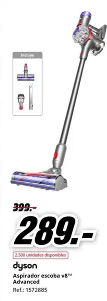 Oferta de Dyson - Aspirador Escoba V6" Avíanica por 289€ en MediaMarkt