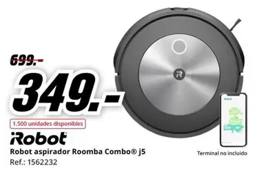 Oferta de Roomba - Robot Aspirador  Combo J5 por 349€ en MediaMarkt