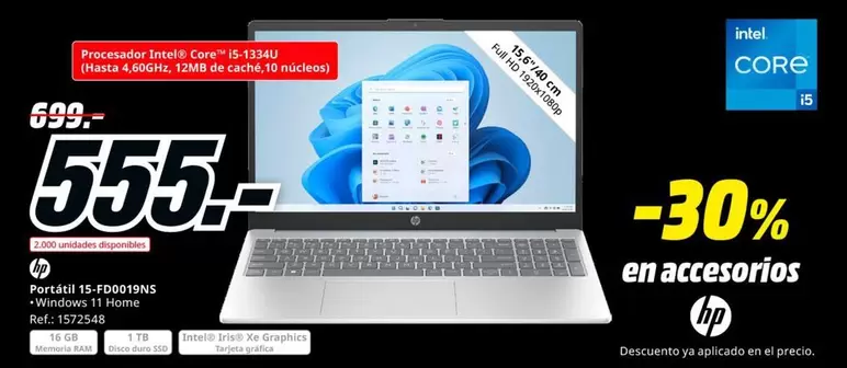 Oferta de Intel - Portable Com E13f4l por 555€ en MediaMarkt