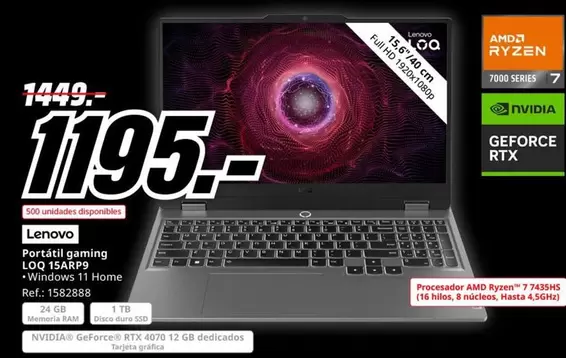 Oferta de Lenovo - Portafolio Asalming por 1195€ en MediaMarkt