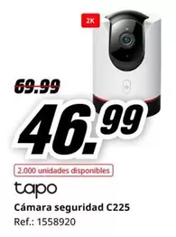 Oferta de Cámara Seguridad C225 por 46,99€ en MediaMarkt