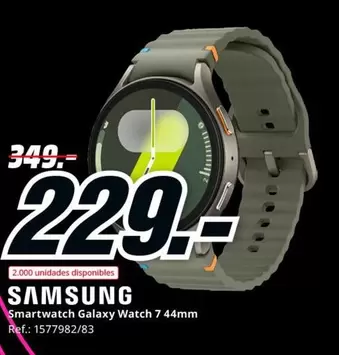 Oferta de Samsung - Smartwatch Galaxy Watch 7 44mm por 229€ en MediaMarkt