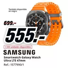 Oferta de Samsung - Smartwatch Galaxy Watch Ultra Lte 47mm por 555€ en MediaMarkt