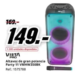 Oferta de Party - Altavoz De Gran Potencia  11 VMHW350BK por 149€ en MediaMarkt