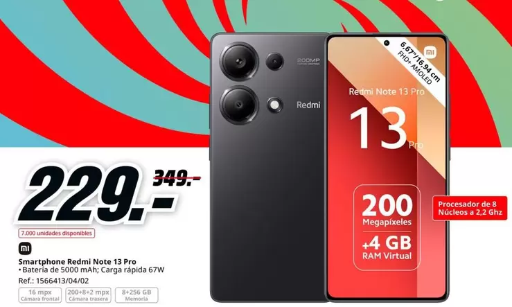 Oferta de Xiaomi - Smartphone Redmi Note 15 Pro por 229€ en MediaMarkt