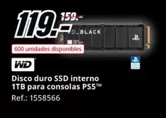 Oferta de WD - Disco Duro SSD Interno 1TB Para Consolas PS5™  por 119€ en MediaMarkt