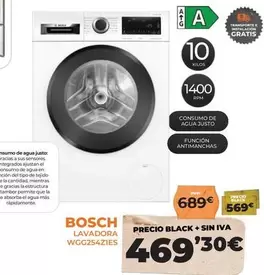 Oferta de Bosch - Lavadora Wgg254zies por 469,3€ en Pascual Martí