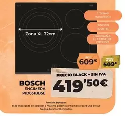 Oferta de Booster - Encimera Pid631bbse por 419,5€ en Pascual Martí