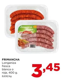 Oferta de Frimancha - Longaniza Fresca Blanca O Roja por 3,45€ en Alimerka