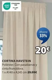 Oferta de Standard - Cortina Havstein por 20€ en JYSK