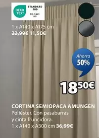 Oferta de Standard - Cortina Semiopac A Munigen por 11,5€ en JYSK