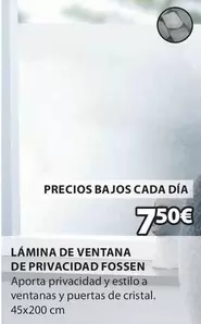 Oferta de Cristal - Lámina De Ventana De Privacidad Fossen por 7,5€ en JYSK