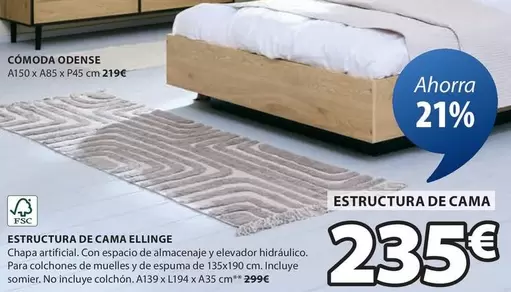 Oferta de Odense - Estructura De Cama Ellinge por 235€ en JYSK