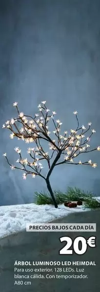 Oferta de Arbol Luminoso Led Hemdail por 20€ en JYSK