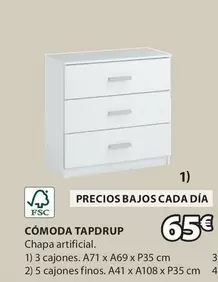 Oferta de Cómoda Tapdrup por 65€ en JYSK