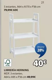 Oferta de Librería Herning por 40€ en JYSK