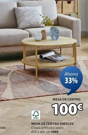 Oferta de Mesa De Centro Sneslev por 100€ en JYSK