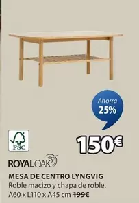 Oferta de Royal Oak - Mesa De Centro Lyngvig por 150€ en JYSK