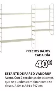 Oferta de Estante De Pared por 40€ en JYSK