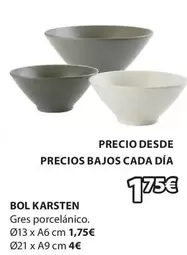 Oferta de Bol Karsten Gres Porcelanico por 1,75€ en JYSK