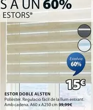 Oferta de Estor Doble Alsten por 15€ en JYSK