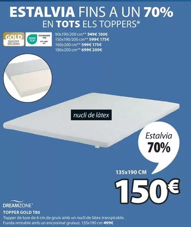 Oferta de Gold - Toppers  T80 por 150€ en JYSK