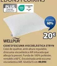 Oferta de Wellpur - Coixi D'escuma Viscoelástica Stryn por 20€ en JYSK