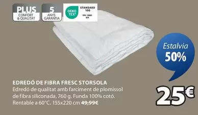 Oferta de Plus - Edredo De Fibra Fresc Storsola por 25€ en JYSK