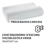 Oferta de Dia - Coixi Ergonómic D'escuma Viscoelástica Vanse por 8€ en JYSK