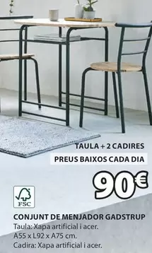 Oferta de Dia - Conjunt De Menjador Gadstrup por 90€ en JYSK