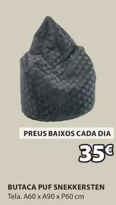 Oferta de Dia - Butaca PUF SNEKKERSTEN por 35€ en JYSK