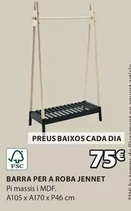 Oferta de Barra Per A Roba Jenner por 75€ en JYSK