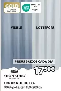 Oferta de Kronborg - Cortina De Dutxa por 17,5€ en JYSK