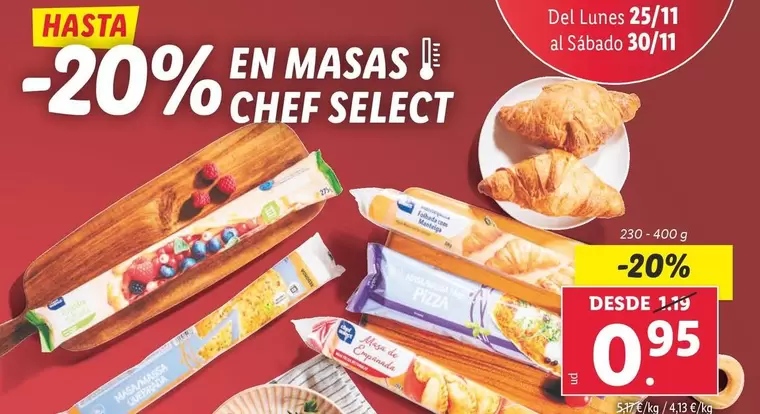 Oferta de Chef - En Masas  Select por 0,95€ en Lidl