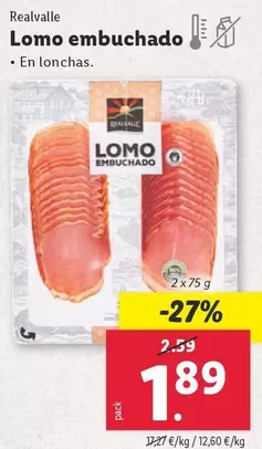 Oferta de Realvalle - Lomo Embuchado por 1,89€ en Lidl