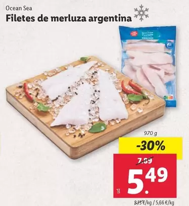 Oferta de Ocean sea - Filetes De Merluza Argentina por 5,49€ en Lidl