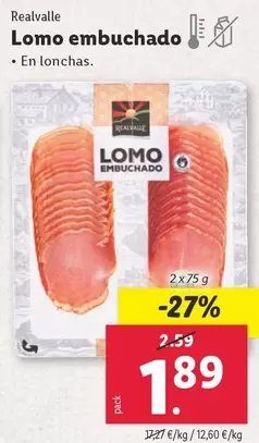 Oferta de Realvalle - Lomo Embuchado por 1,89€ en Lidl