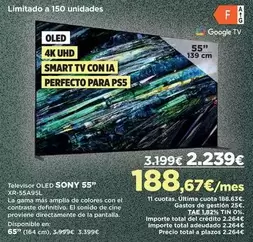 Oferta de Google - Televisor Oled Xr-55a95l por 188,67€ en El Corte Inglés