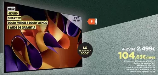 Oferta de LG - Smart Tv por 2499€ en El Corte Inglés