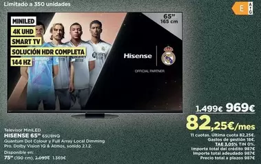 Oferta de Hisense - Televisor Mini Led por 969€ en El Corte Inglés