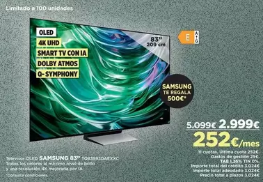 Oferta de Samsung - Televisor Qled por 252€ en El Corte Inglés