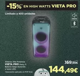 Oferta de Vieta - Alta Pro por 144,49€ en El Corte Inglés