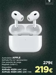 Oferta de Apple - Airpods 4gen por 219€ en El Corte Inglés